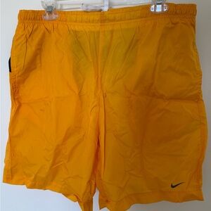 Nike Yellow Sports Shorts